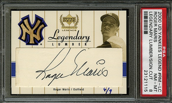 2000 Upper Deck Legends of New York Legendary Lumber Signature Cut