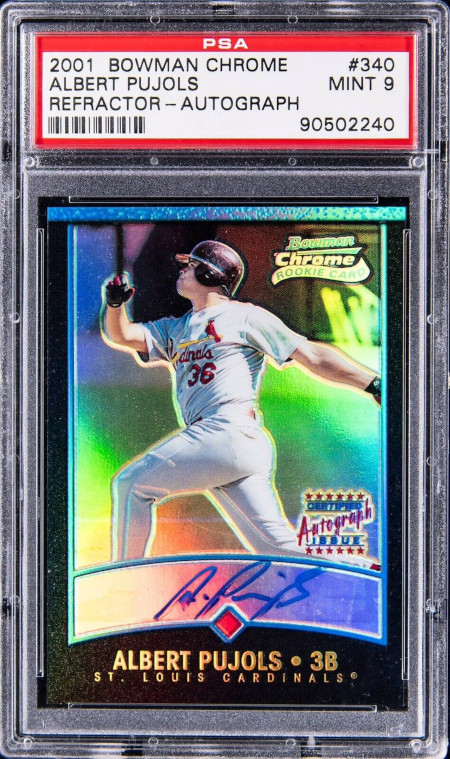 2001 Bowman Chrome Albert Pujols #340 refractor auto