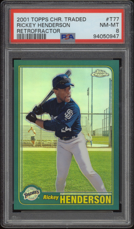 2001 Topps Chrome Retrofractor Rickey Henderson