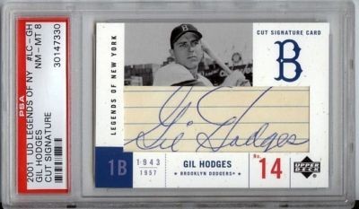 2001 Upper Deck Legends of Cut Autograph Gil Hodges