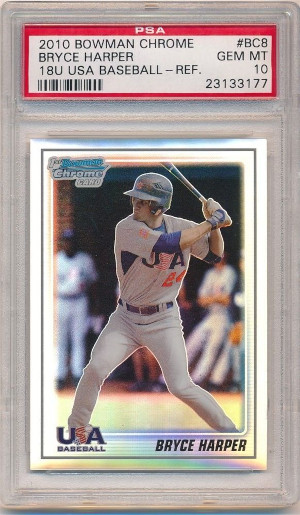 2010 Bowman Chrome USA18-BC8 Bryce Harper Refractor 777